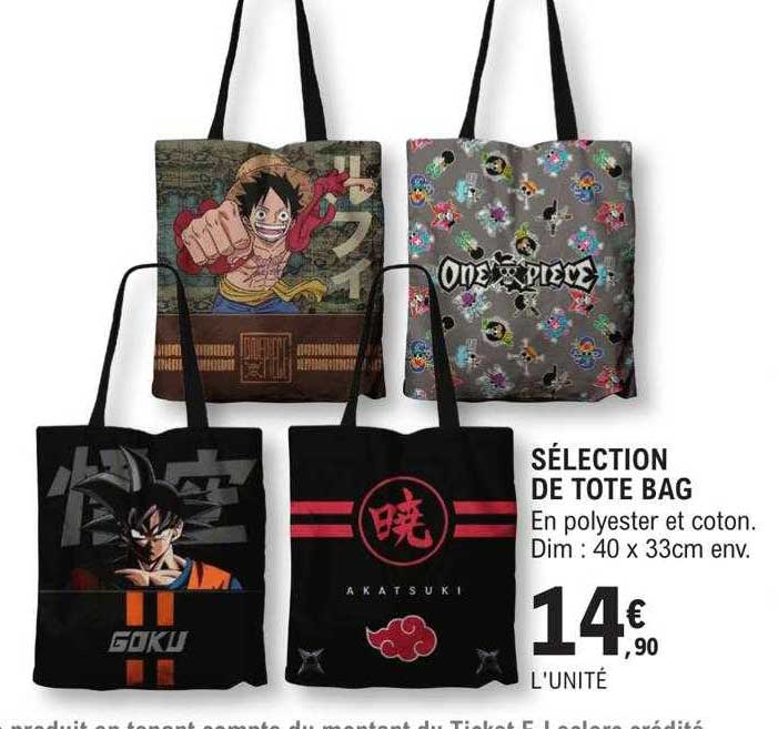 sélection de tote bag