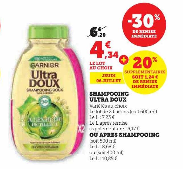 Shampooing Ultra Doux Ou Après Shampooing Garnier