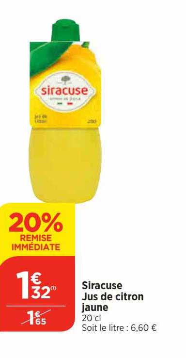Siracuse Jus De Citron Jaune