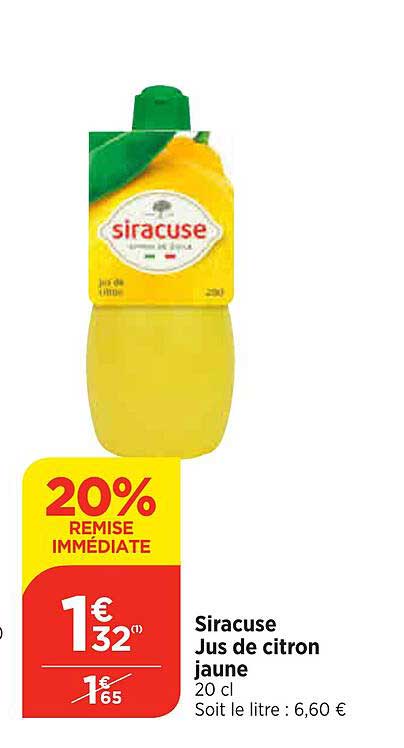 Siracuse Jus De Citron Jaune