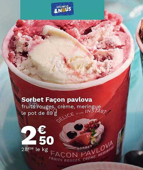 sorbet façon pavlova