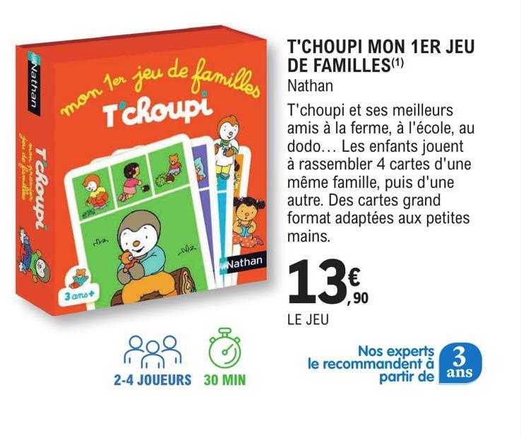 t'choupi mon 1er jeu de familles - nathan
