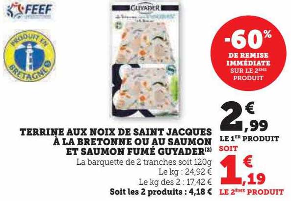 Terrine Aux Noix De Saint Jacques à La Bretonne Ou Au Saumon Et Saumon Fumé Guyader