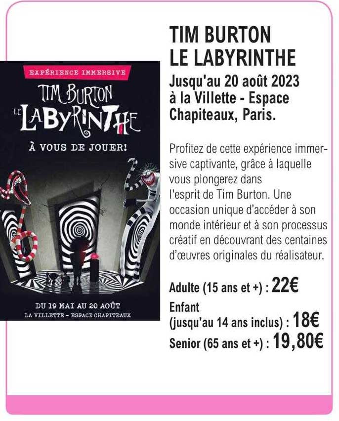 tim burton le labyrinthe