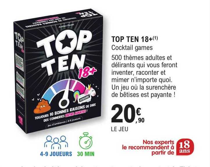 top ten 18+ - cocktail games