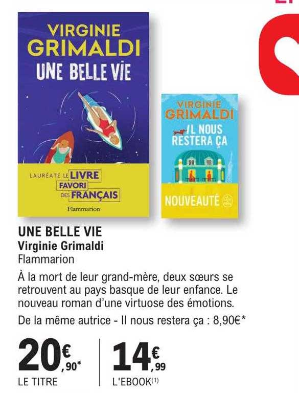 une belle vie - virginie grimaldi