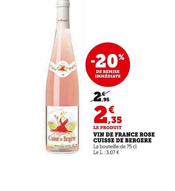 vin de france rosé cuisse de bergère