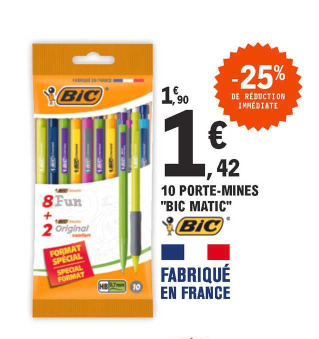 10 porte-mines "bic matic" bic