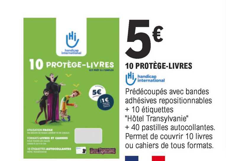 10 protège-livres handicap international