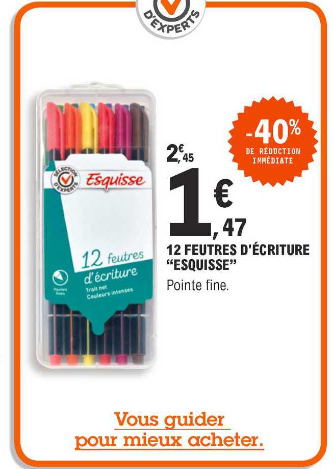 12 Feutres D'écriture "esquisse"