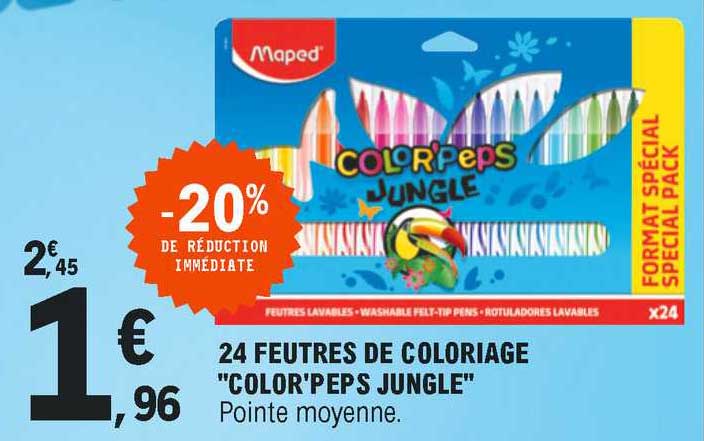 24 Feutres De Coloriage "color'peps Jungle"