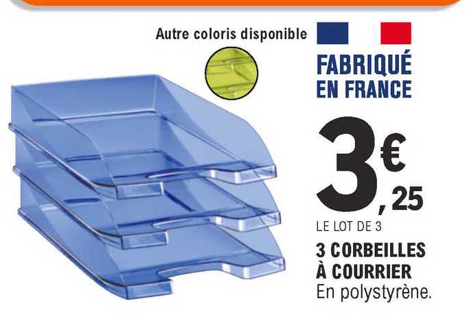 3 corbeilles à courrier