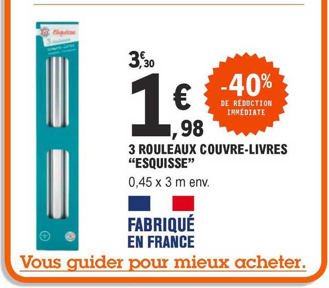 3 rouleaux couvre-livres "esquisse"