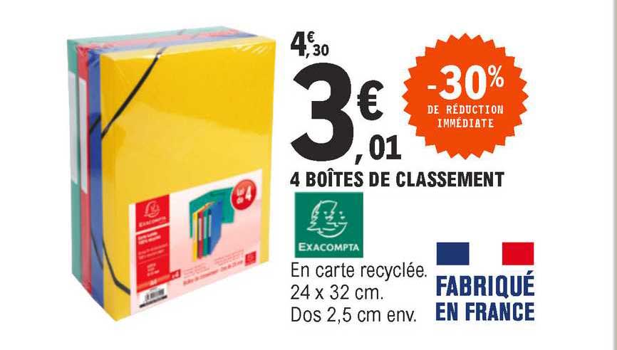 4 Boîtes De Classement Exacompta