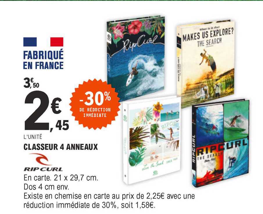 classeur 4 anneaux rip curl