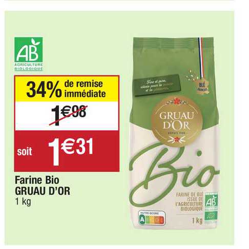farine bio gruau d'or