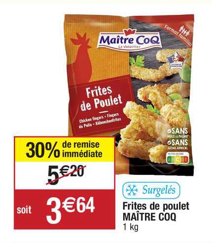 frites de poulet maître coq