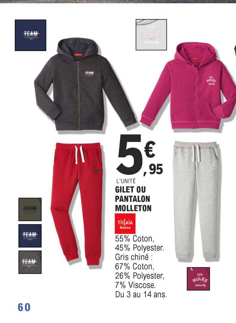 Gilet Ou Pantalon Molleton Tissaia