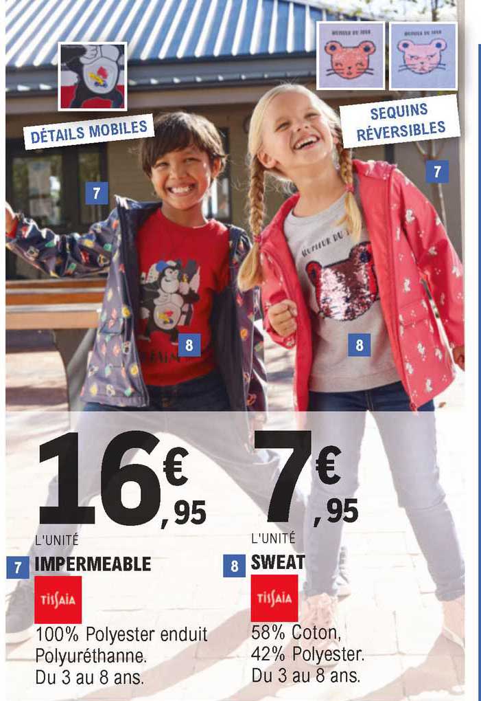 Imperméable Tissaia, Sweat Tissaia