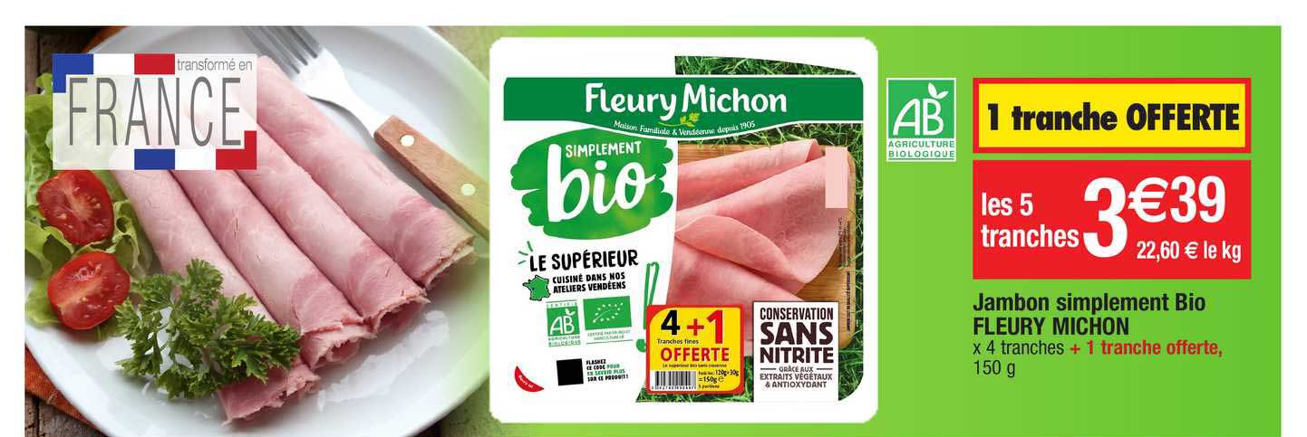 jambon simplement bio fleury michon
