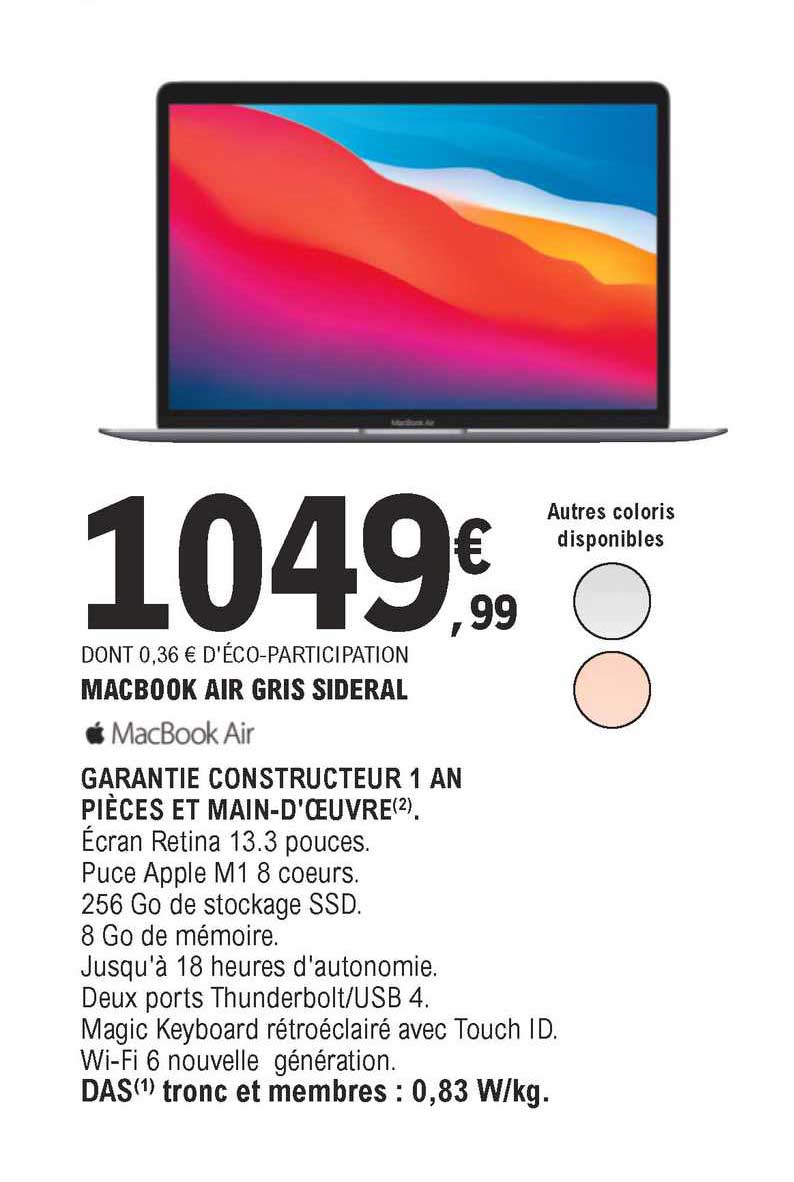 macbook air gris sideral