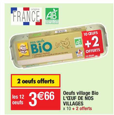 Oeufs Village Bio L'œuf De Nos Villages