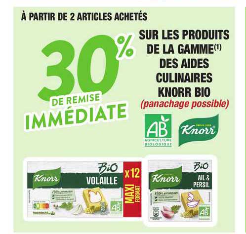 produits de la gamme des aides culinaires knorr bio