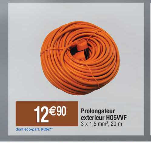 prolongateur extérieur h05vvf