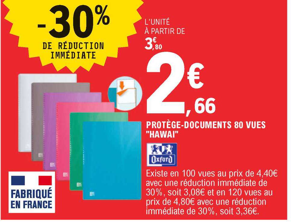 protège-documents 80 vues "hawai" oxford