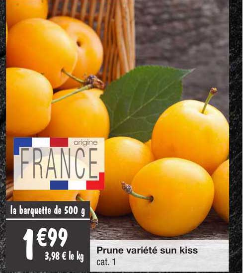 prune variété sun kiss