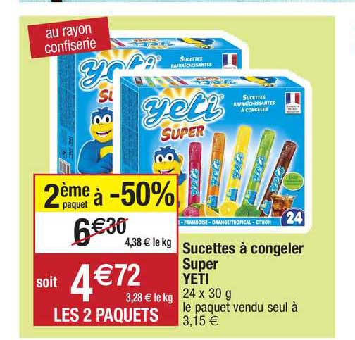 sucettes à congeler super yeti