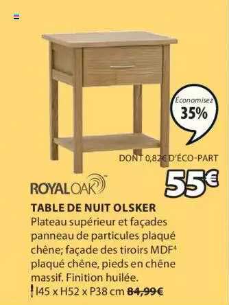 table de nuit olsker royal oak