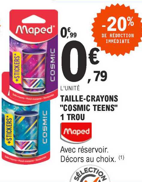 taille-crayons "cosmic teens" 1 trou maped