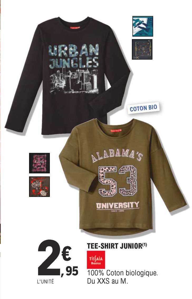 tee-shirt junior tissaia basics