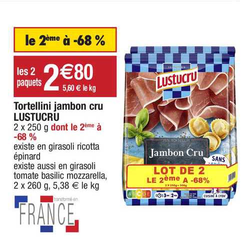 Tortellini Jambon Cru Lustucru Tortellini Jambon Cru Lustucru