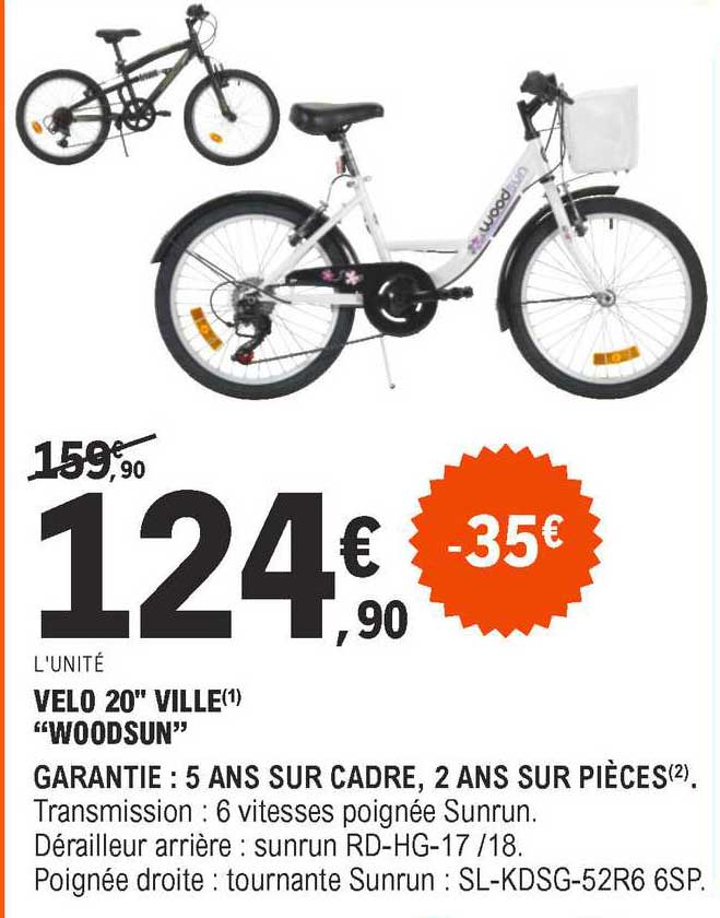 vélo 20" ville "woodsun"