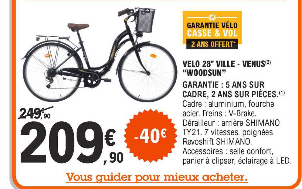 vélo 28" ville - venus "woodsun"