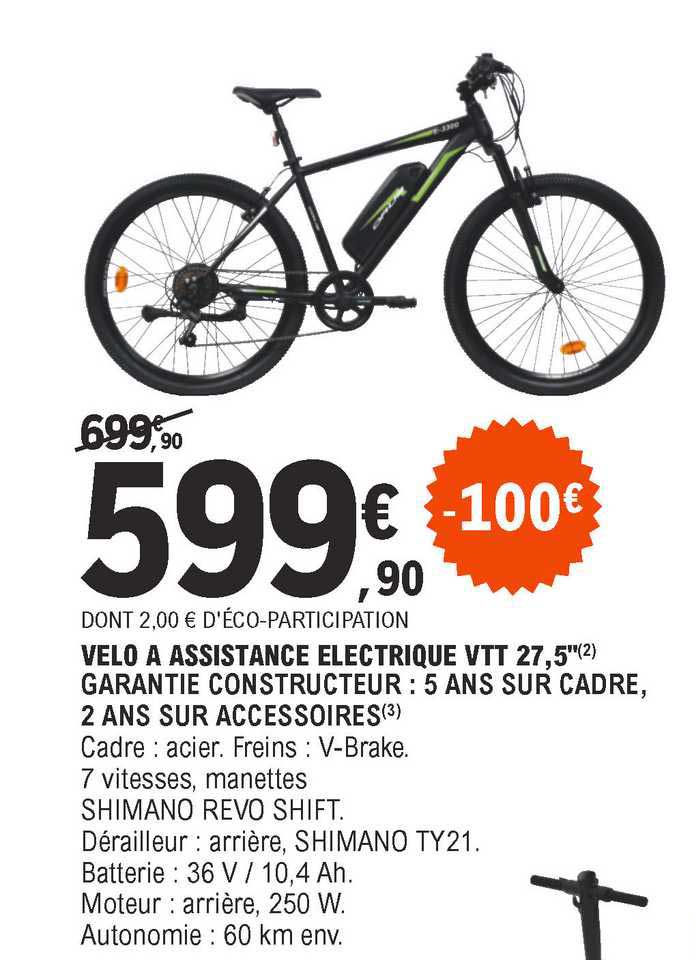 vélo à assistance électrique vtt 27,5"