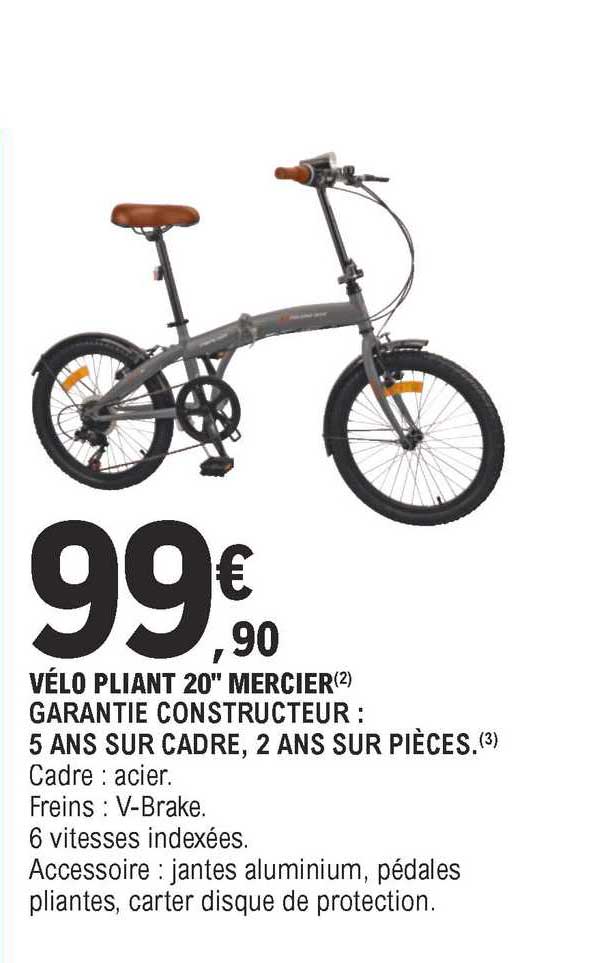 vélo pliant 20" mercier
