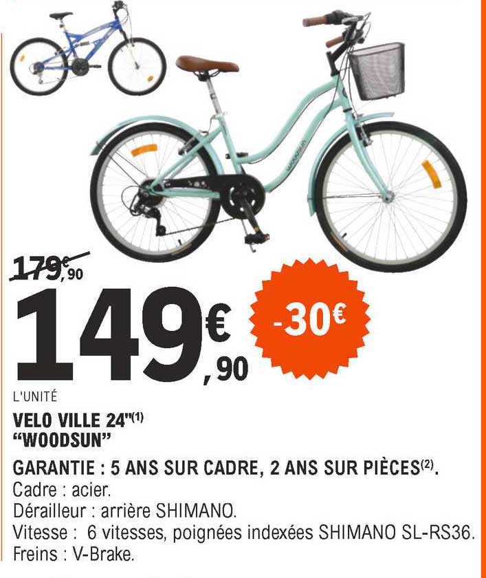 vélo ville 24" "woodsun"