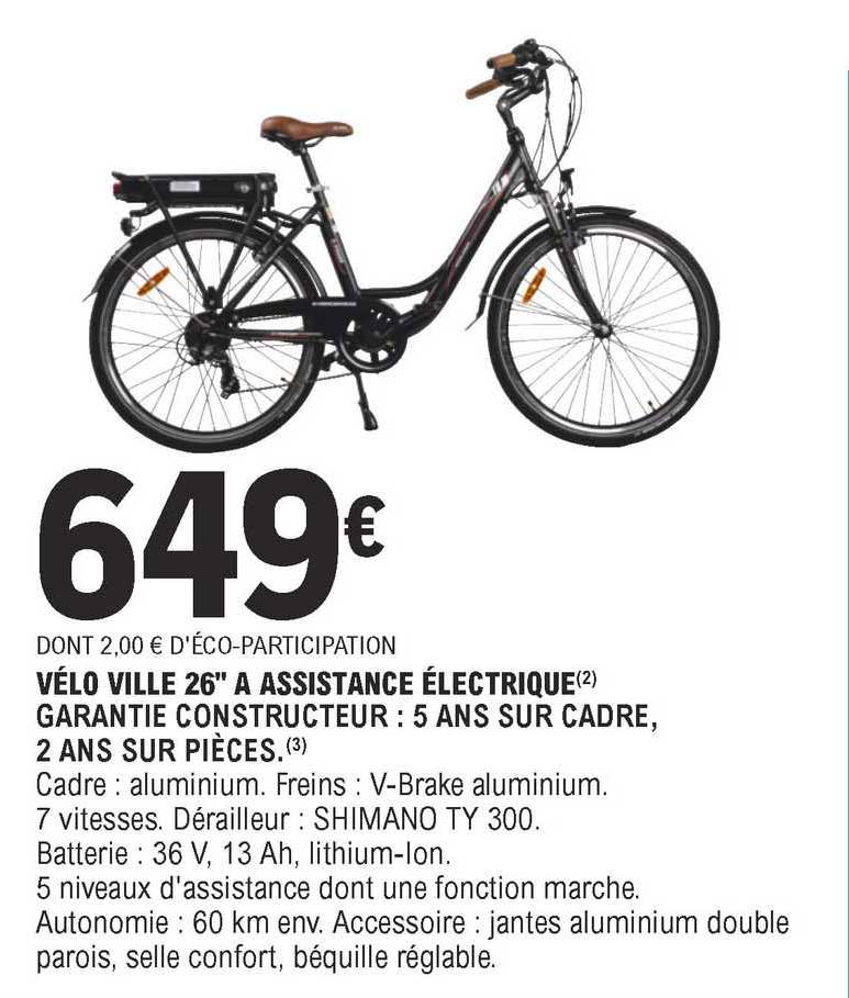 vélo ville 26" à assistance électrique