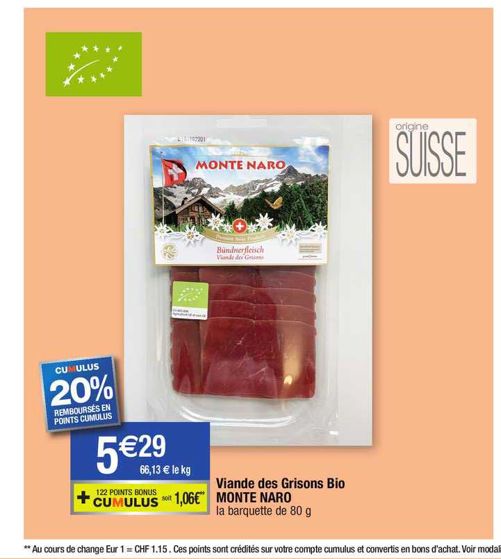 viande des grisons bio monte naro