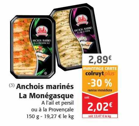 anchois marinés la monégasque