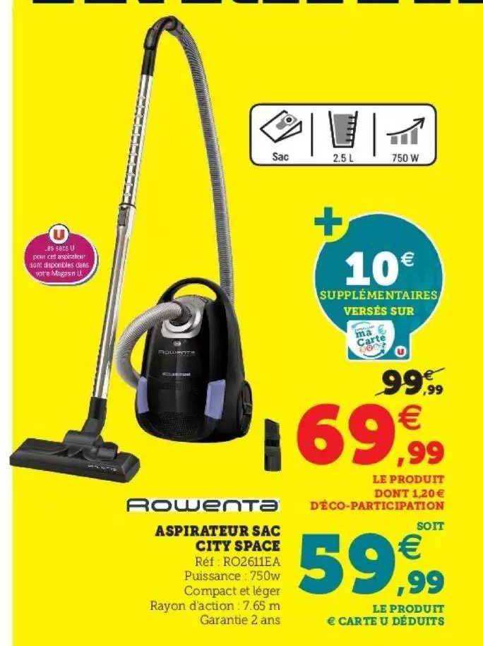 Aspirateur Sac City Space Rowenta