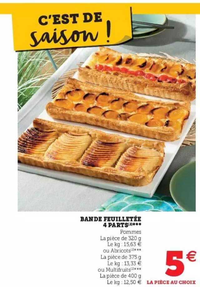 bande feulletée 4 parts