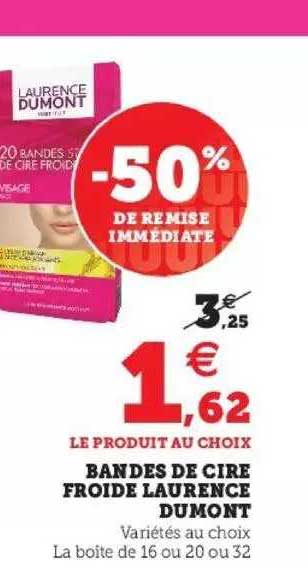 bandes de cire froide laurence dumont