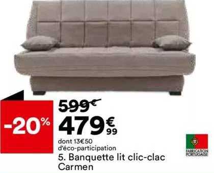 banquette lit clic-clac carmen