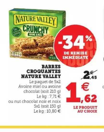 barres croquantes nature valley