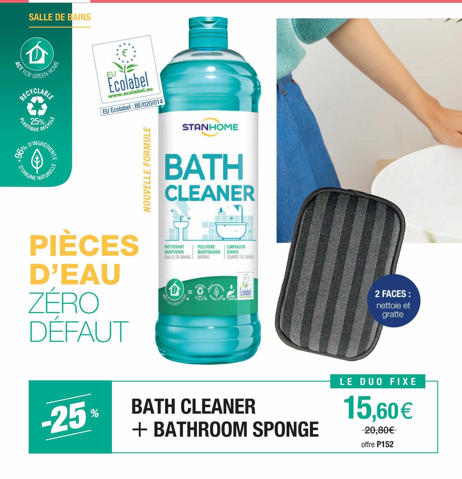 bath cleaner + bathroo sponge