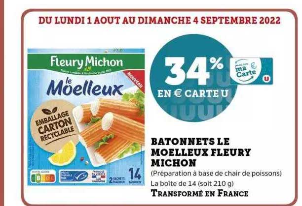 bâtonnets le moelleux fleury michon